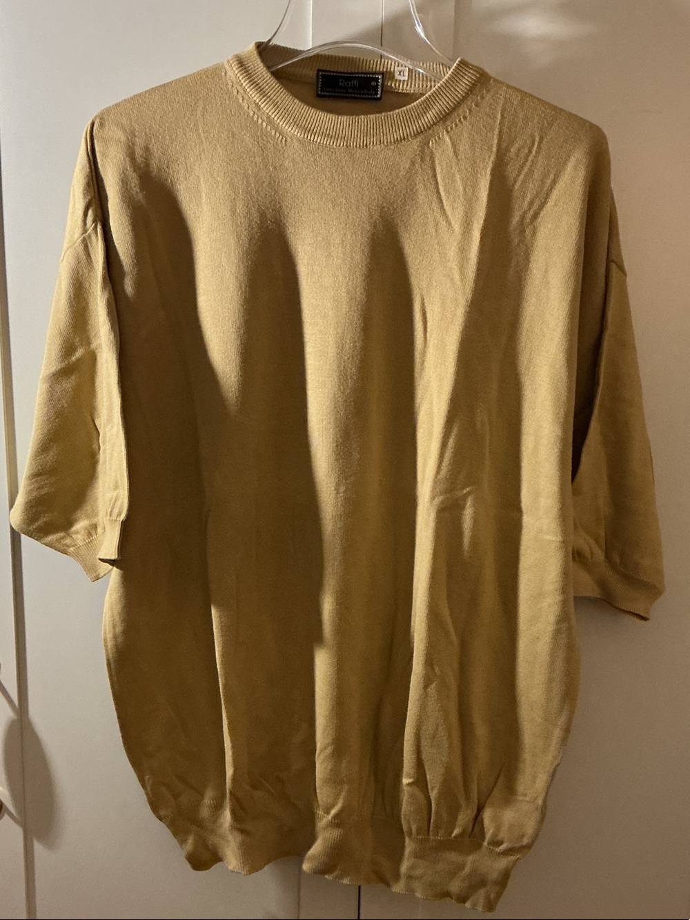 Raffi Men's Crewneck Sweater in Tan